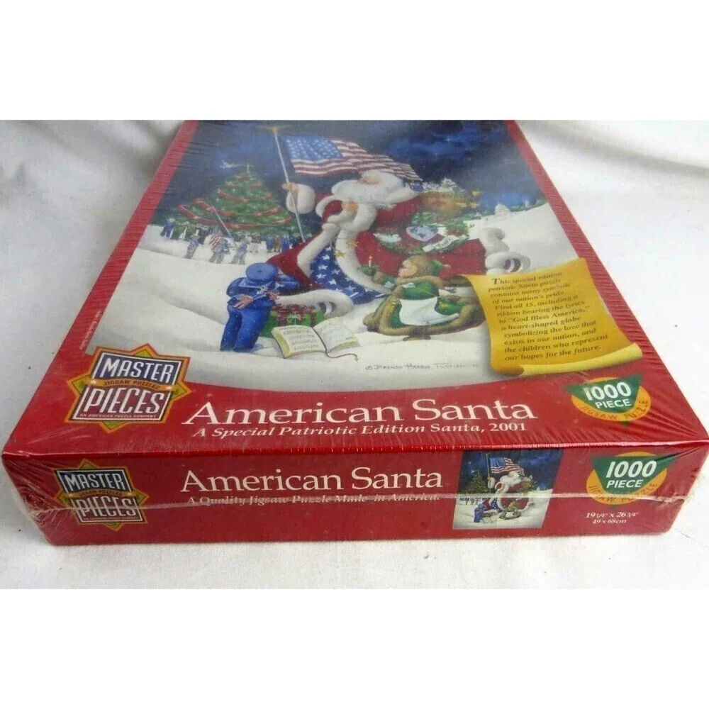 American Santa Jigsaw Puzzle 1000 Pcs Master Patriotic Symbols Christmas gift